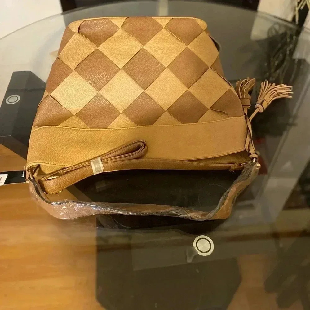 Rebecca & Rifka, Brand New, Brown and Tan colored Large Tote Bag - Picture 5 of 11